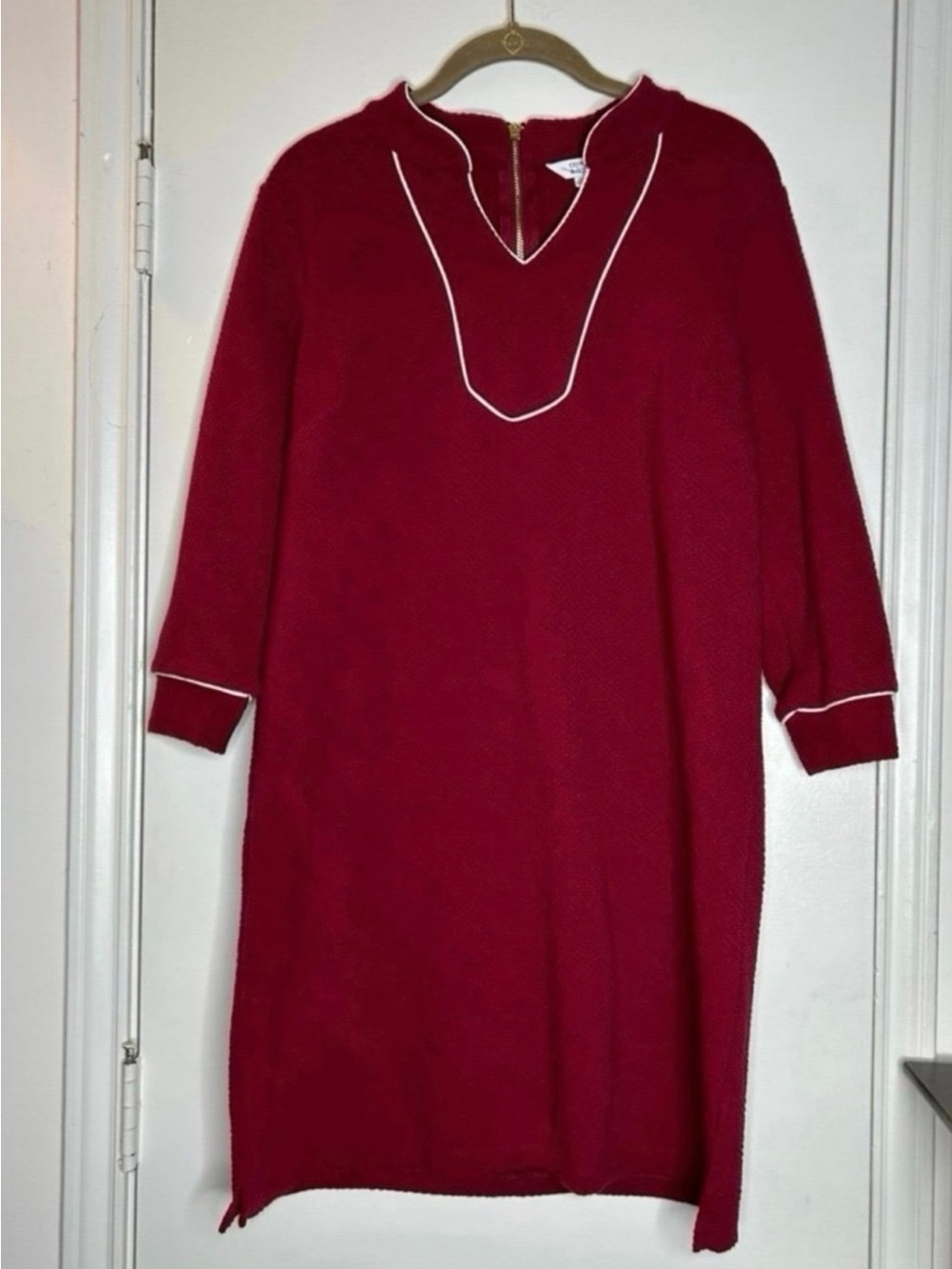 Crown and Ivy 3/4 Sleeve Shift Red Mini Dress Women’s XSmall